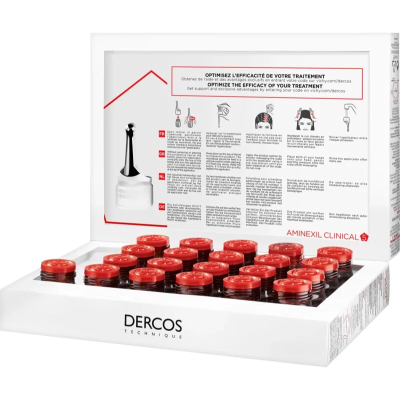 Vichy Dercos Aminexil Clinical 5 cílená péče proti vypadávání vlasů pro ženy 21x6 ml