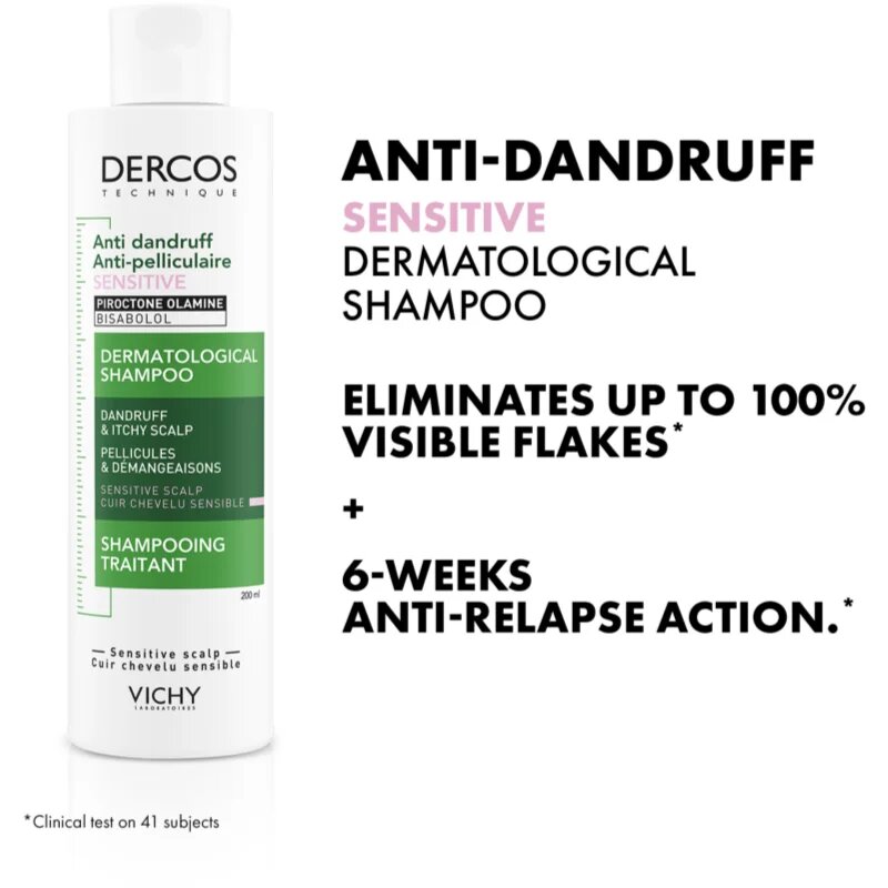 Vichy Dercos Anti-Dandruff Sensitive šampon zklidňující citlivou pokožku hlavy proti lupům 200 ml