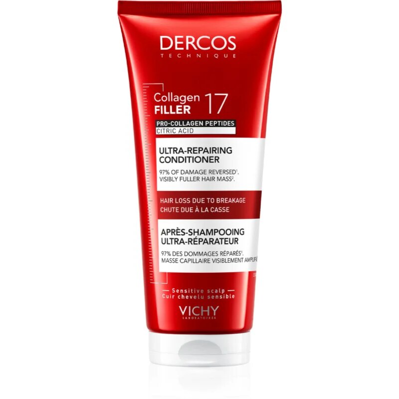 Vichy Dercos Collagen Filler 17 intenzivně regenerační kondicionér 200 ml