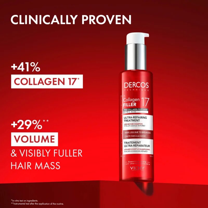 Vichy Dercos Collagen Filler 17 sada pro slabé vlasy s tendencí vypadávat