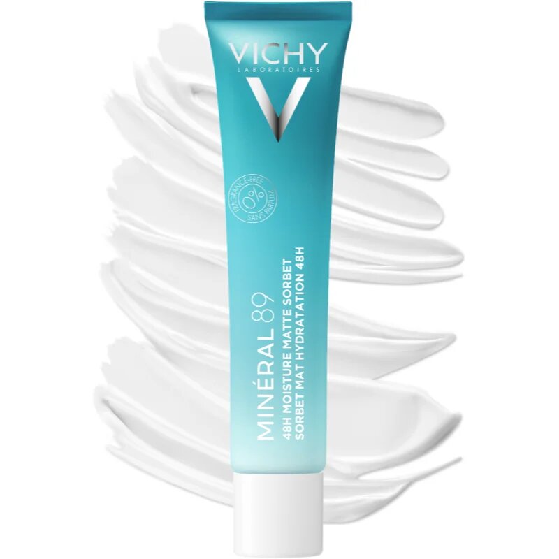 Vichy Minéral 89 48H Moisture Matte Sorbet hydratační pleťový krém pro mastnou a smíšenou pleť 40 ml