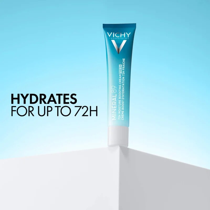 Vichy Minéral 89 72H Moisture Boosting Cream Fresh hydratační krém na obličej s kyselinou hyaluronovou 40 ml