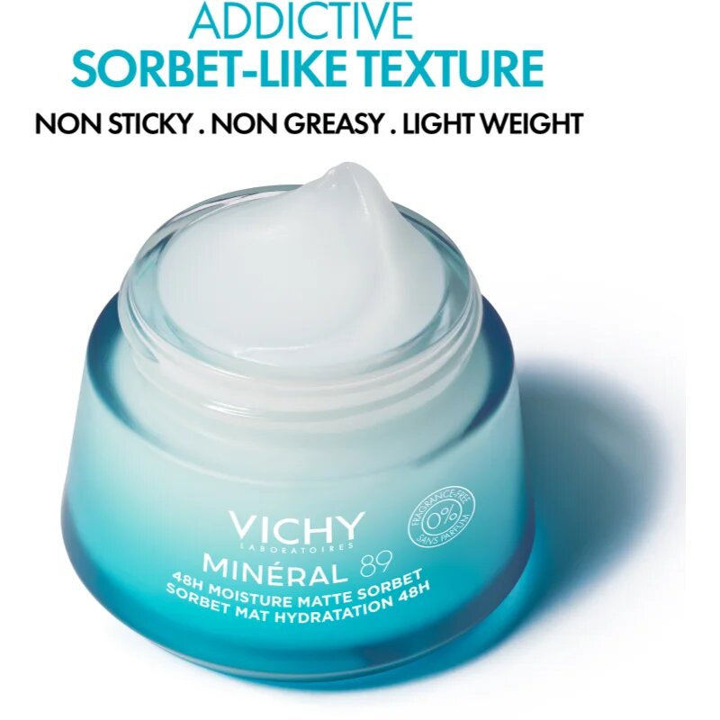 Vichy Minéral 89 Moisture Matte Sorbet hydratační matující sorbet bez parfemace 50 ml