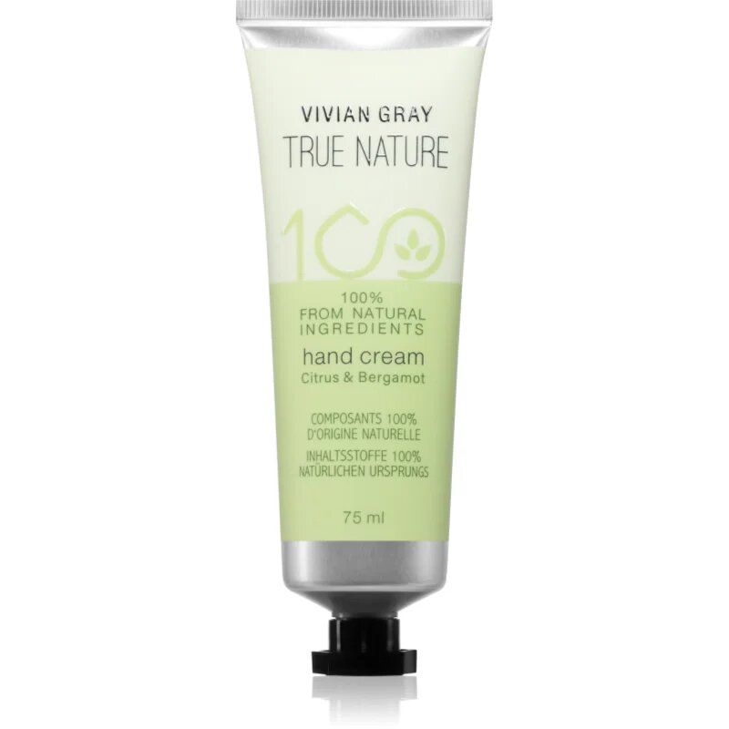 Vivian Gray True Nature Citrus & Bergamot hydratační krém na ruce 75 ml