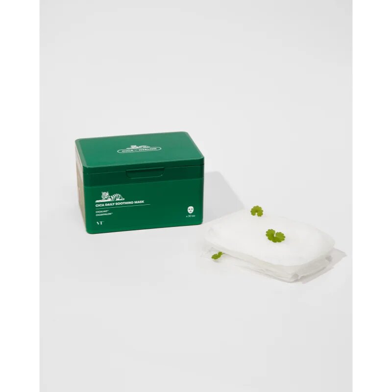 VT Cosmetics Cica Daily Soothing Mask intenzivně hydratační pleťová maska se zklidňujícím účinkem velké balení 30 ks