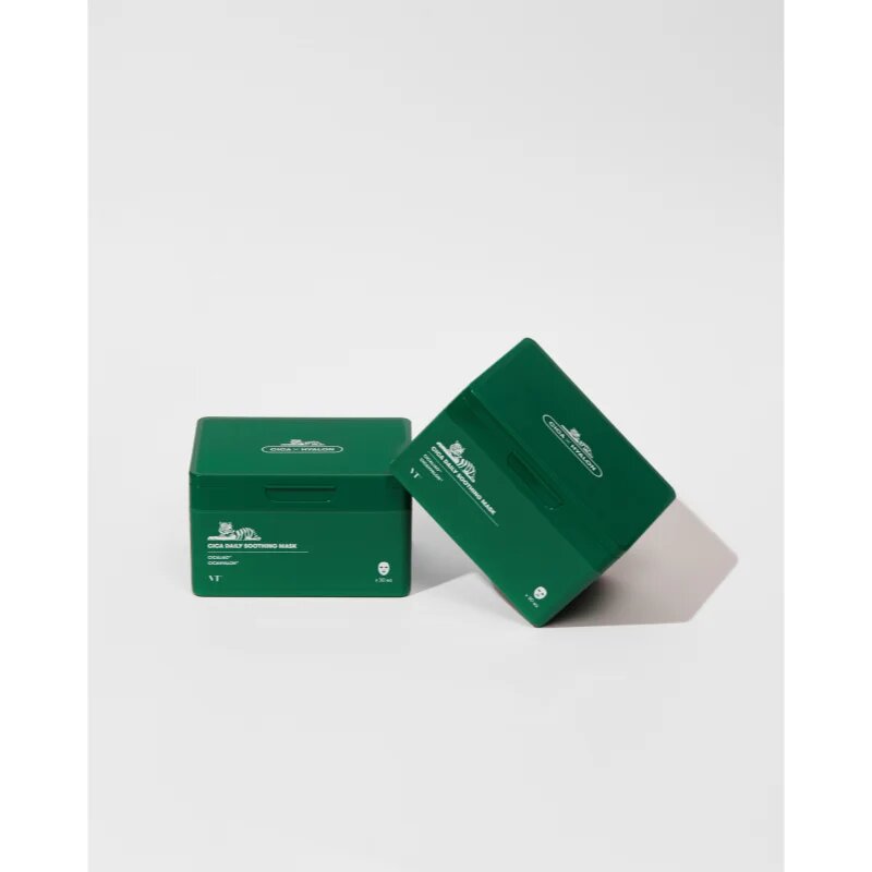 VT Cosmetics Cica Daily Soothing Mask intenzivně hydratační pleťová maska se zklidňujícím účinkem velké balení 30 ks