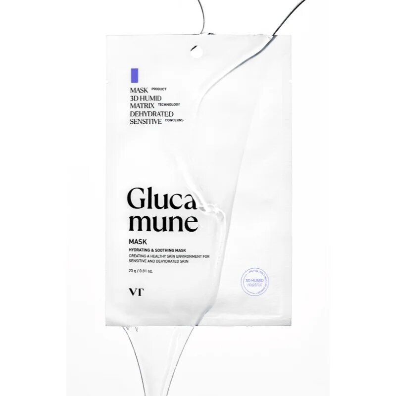 VT Cosmetics Glucamune Mask hydratační plátýnková maska se zklidňujícím účinkem 1 ks