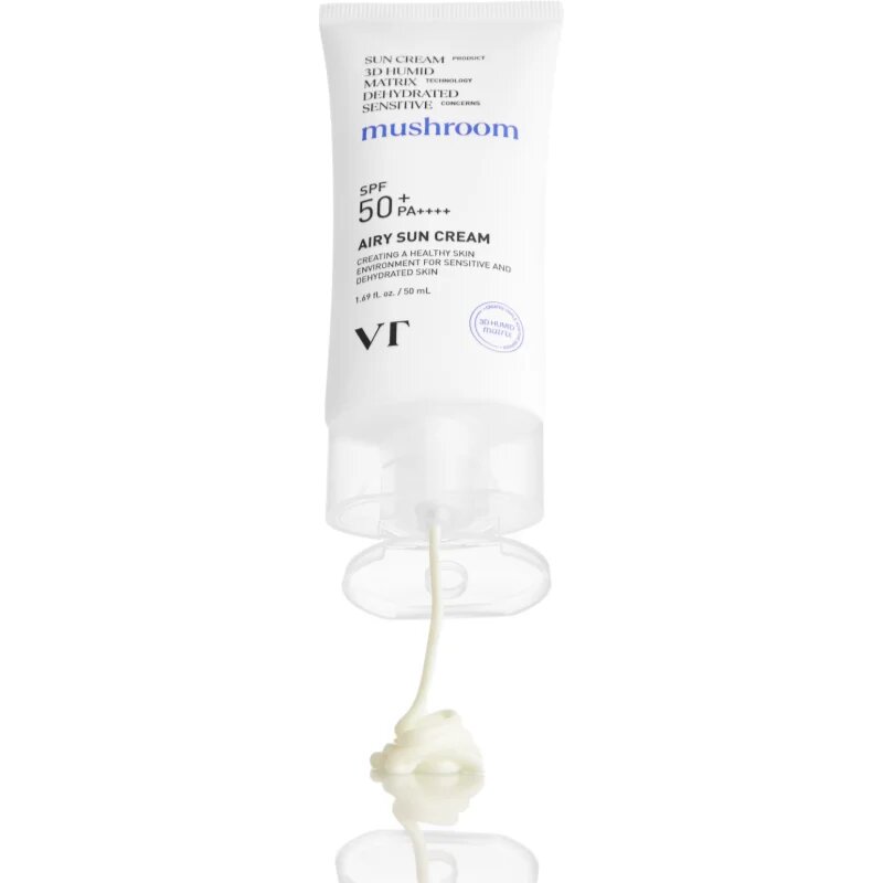 VT Cosmetics Mushroom Airy Sun Cream ochranný krém na obličej s hydratačním účinkem SPF 50+ 50 ml
