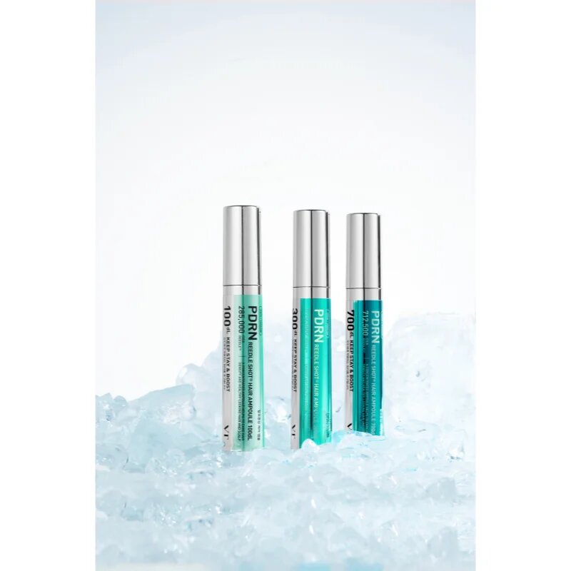 VT Cosmetics PDRN Reedle Shot Hair Ampoule 300 sérum na vlasovou pokožku pro růst vlasů a posílení od kořínků 15 ml