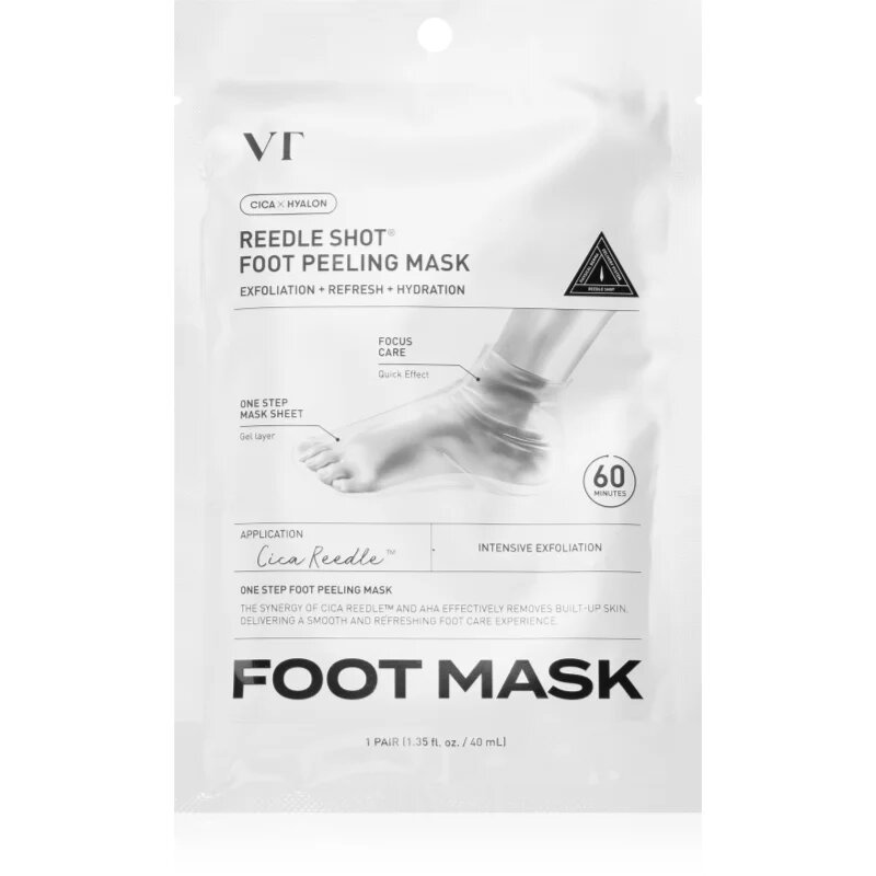 VT Cosmetics Reedle Shot Foot Peeling Mask exfoliační ponožky pro zjemnění a hydrataci pokožky nohou 1 pár