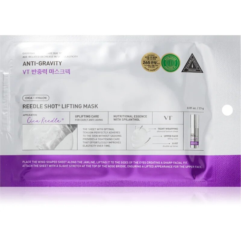 VT Cosmetics Reedle Shot Lifting Mask intenzivní liftingová maska se zpevňujícím účinkem 23 g