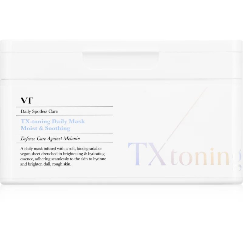 VT Cosmetics TX-Toning Daily Mask rozjasňující plátýnková maska proti pigmentovým skvrnám velké balení 30 ks