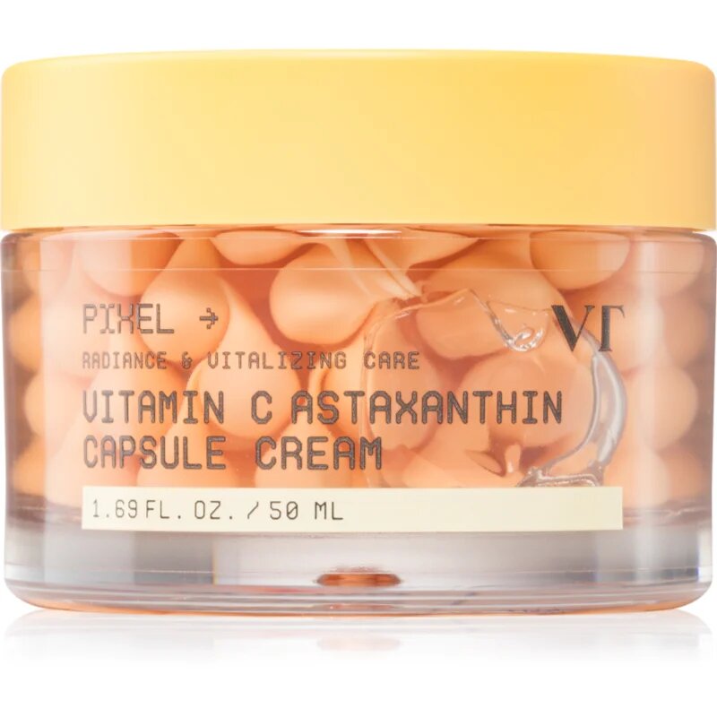 VT Cosmetics Vitamin C Astaxanthin Capsule Cream rozjasňující hydratační krém pro sjednocení barevného tónu pleti 50 ml