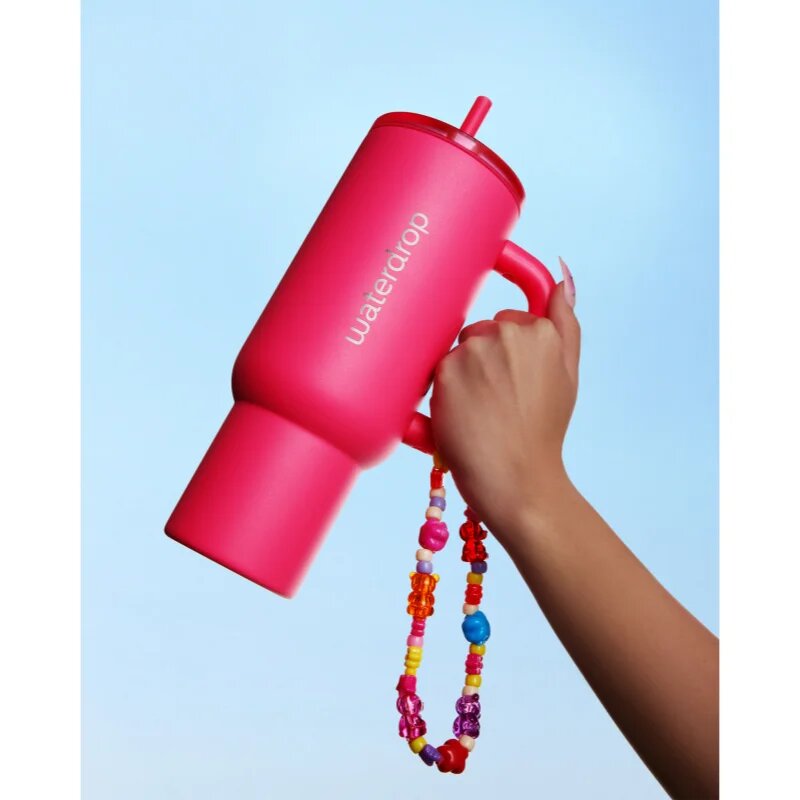 Waterdrop Explorer Tumbler nerezový tumbler s brčkem (limitovaná edice) Neon Pink 1 ks