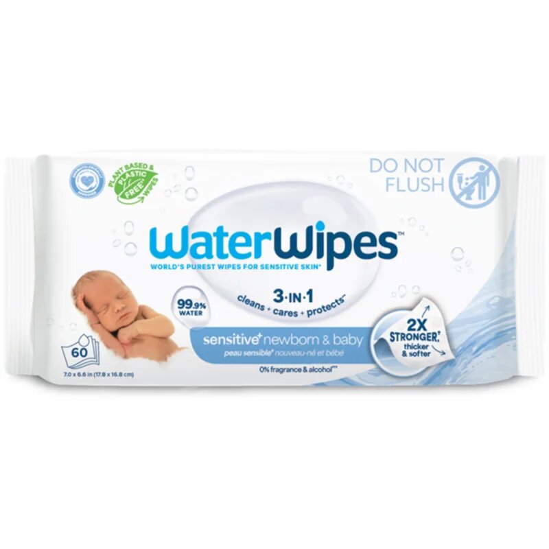WaterWipes Baby Wipes 12 Pack dětské jemné vlhčené ubrousky 12x60 ks