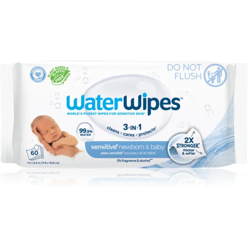 WaterWipes Baby Wipes dětské jemné vlhčené ubrousky 60 ks