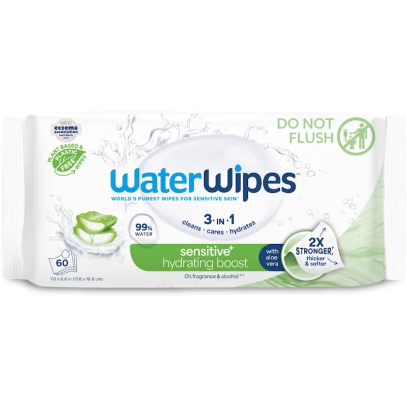 WaterWipes Hydrating Clean osvěžující vlhčené ubrousky 6x60 ks