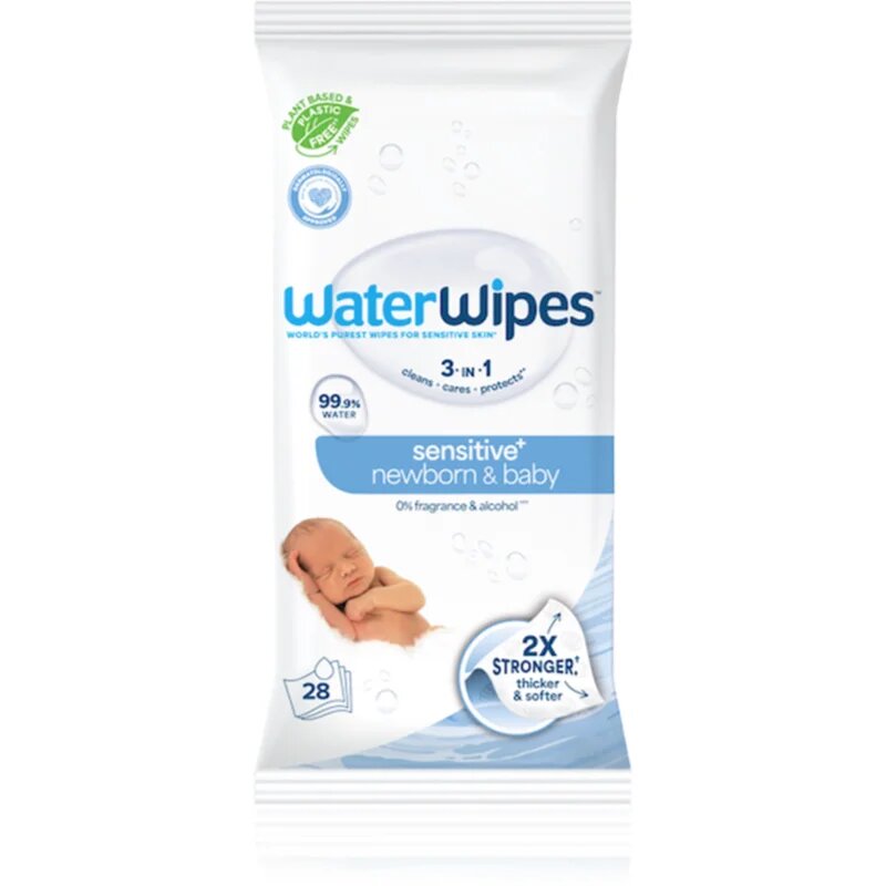 WaterWipes Water Wipes Baby Wipes dětské jemné vlhčené ubrousky 28 ks
