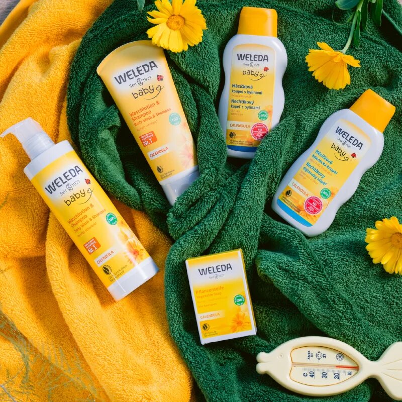 Weleda Baby and Child šampon a sprchový gel pro děti měsíček 200 ml