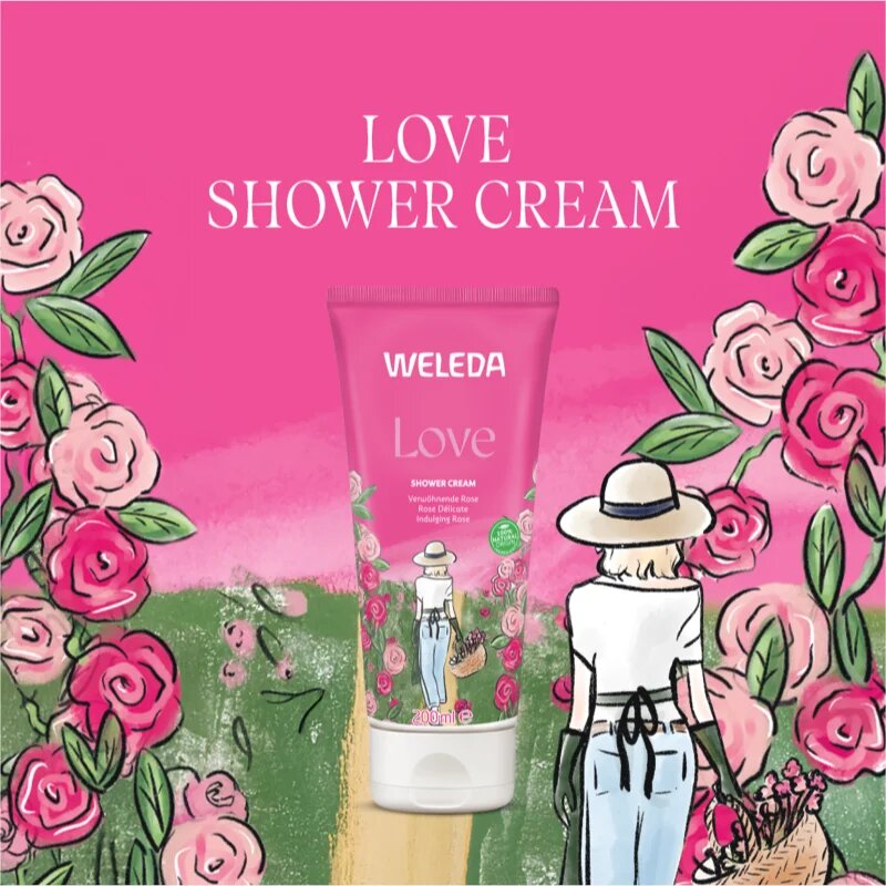 Weleda Love podmanivý sprchový gel Rose Jasmine and Ylang-Ylang 200 ml