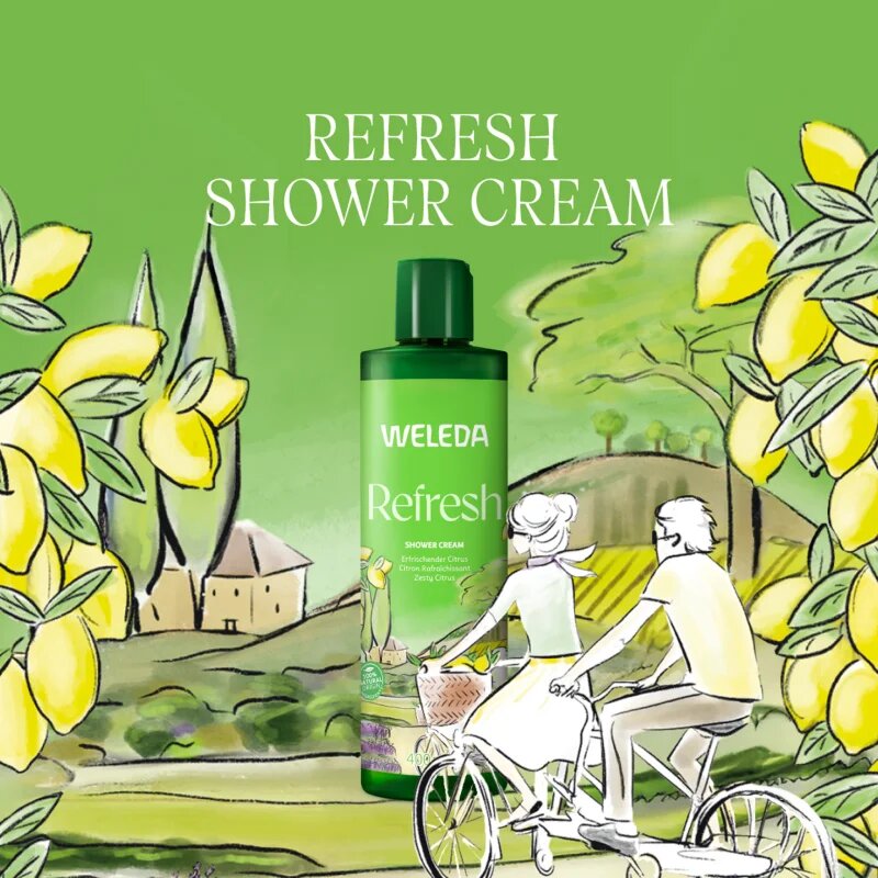 Weleda Refresh sprchový krém s osvěžujícím účinkem Citrus 400 ml