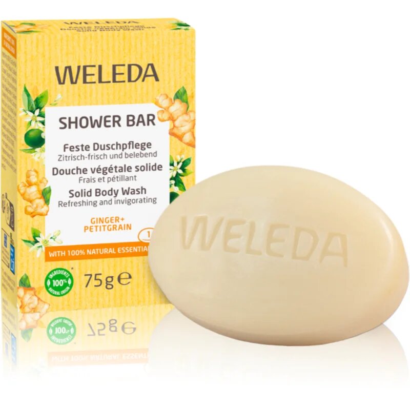 Weleda Shower Bar Ginger tuhé mýdlo se zázvorem 75 g