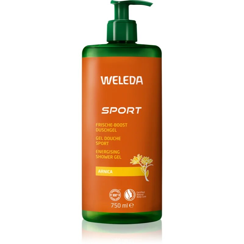Weleda Sport osvěžující sprchový gel s regeneračním účinkem Arnica Rosemary Lavender 750 ml