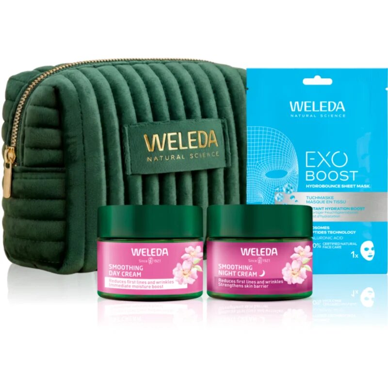Weleda Wild Rose Radiance Ritual dárková sada pro rozjasnění a vyhlazení pleti