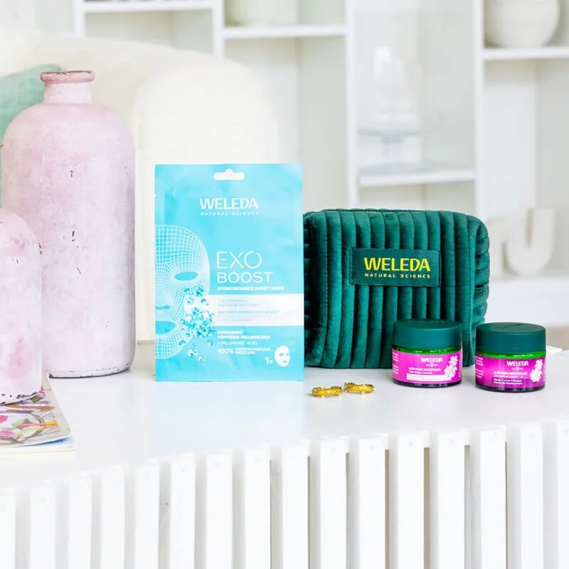 Weleda Wild Rose Radiance Ritual dárková sada pro rozjasnění a vyhlazení pleti