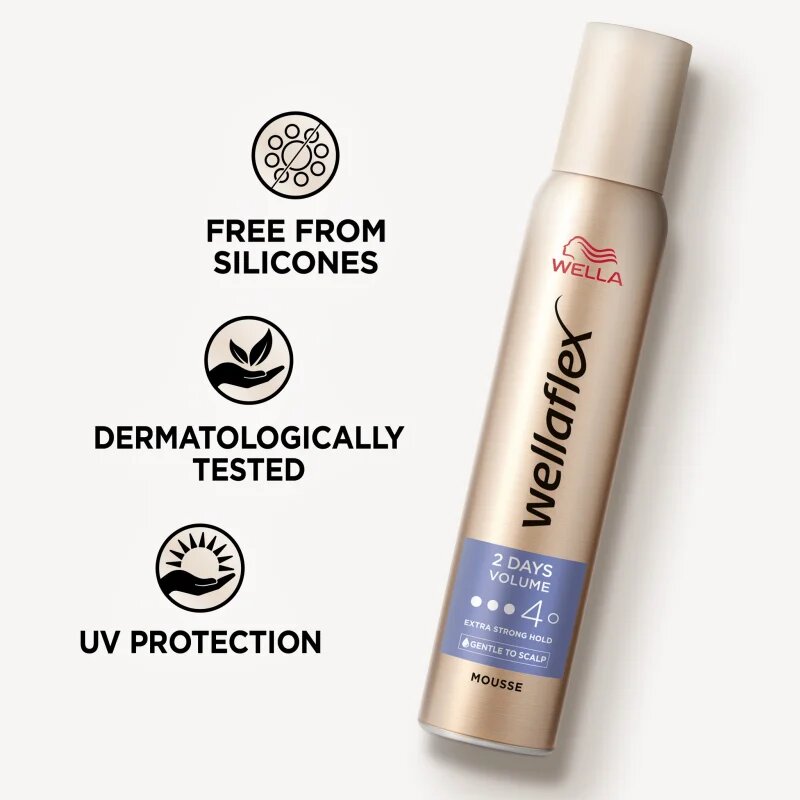 Wella flex 2 Days Volume pěnové tužidlo pro bohatý objem Vol 4 200 ml