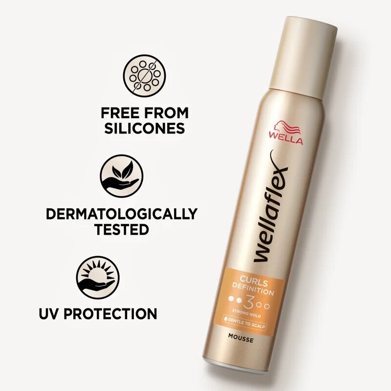 Wella flex Curls Definition pěnové tužidlo pro vlnité a kudrnaté vlasy 200 ml