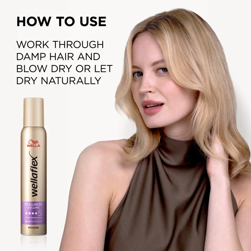 Wella flex Fullness Volume pěnové tužidlo s extra silnou fixací pro jemné vlasy 200 ml