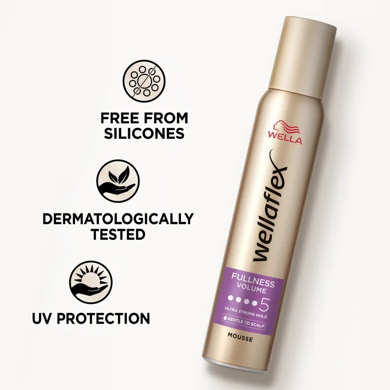 Wella flex Fullness Volume pěnové tužidlo s extra silnou fixací pro jemné vlasy 200 ml