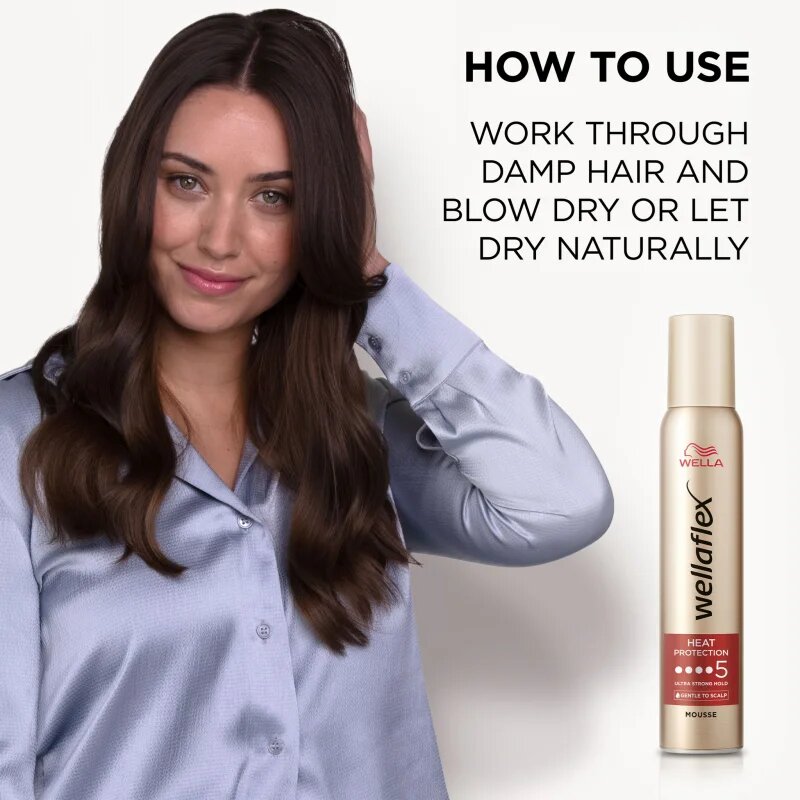 Wella flex Heat Protection pěnové tužidlo pro tepelnou úpravu vlasů 200 ml