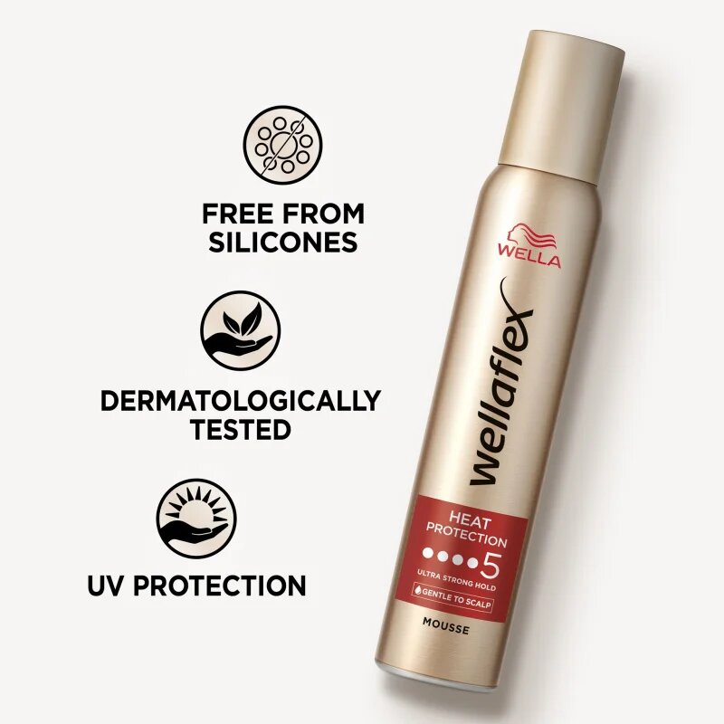 Wella flex Heat Protection pěnové tužidlo pro tepelnou úpravu vlasů 200 ml