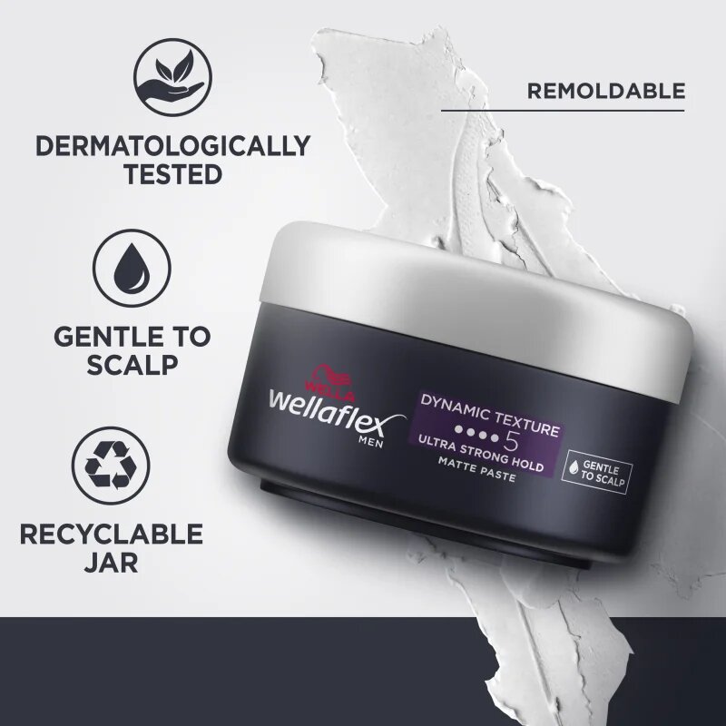 Wella flex Men tvarující pasta na vlasy 75 ml