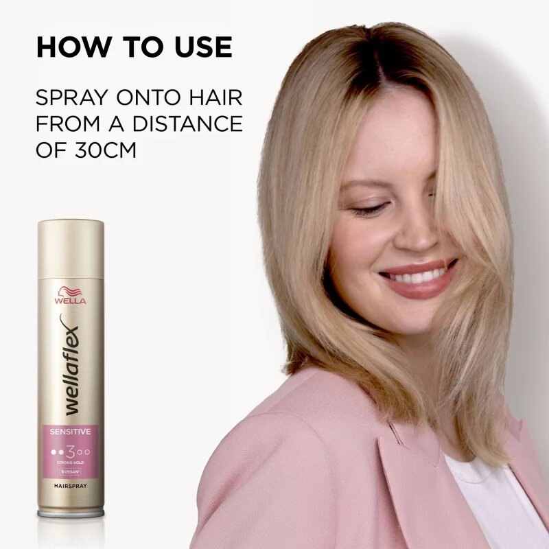 Wella flex Sensitive lak na vlasy se střední fixací bez parfemace 250 ml
