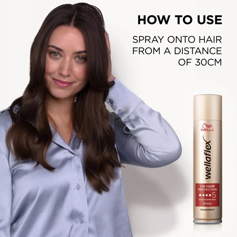 Wella flex UV Hair Protection lak na vlasy s extra silnou fixací pro tepelnou úpravu vlasů 250 ml