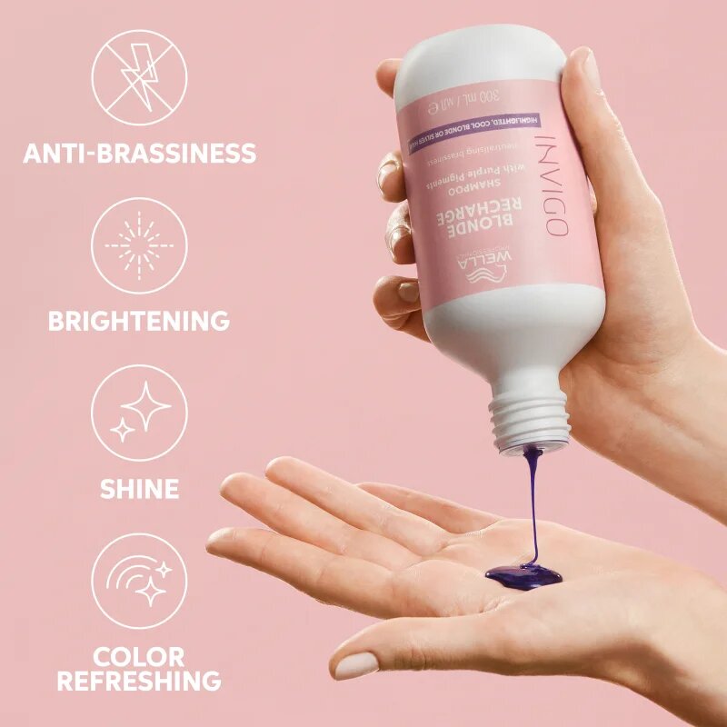 Wella Professionals Invigo Blonde Recharge šampon pro blond vlasy neutralizující žluté tóny 1000 ml