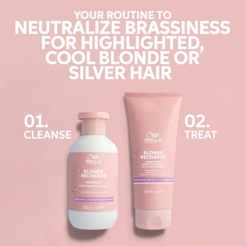 Wella Professionals Invigo Blonde Recharge šampon pro blond vlasy neutralizující žluté tóny 1000 ml