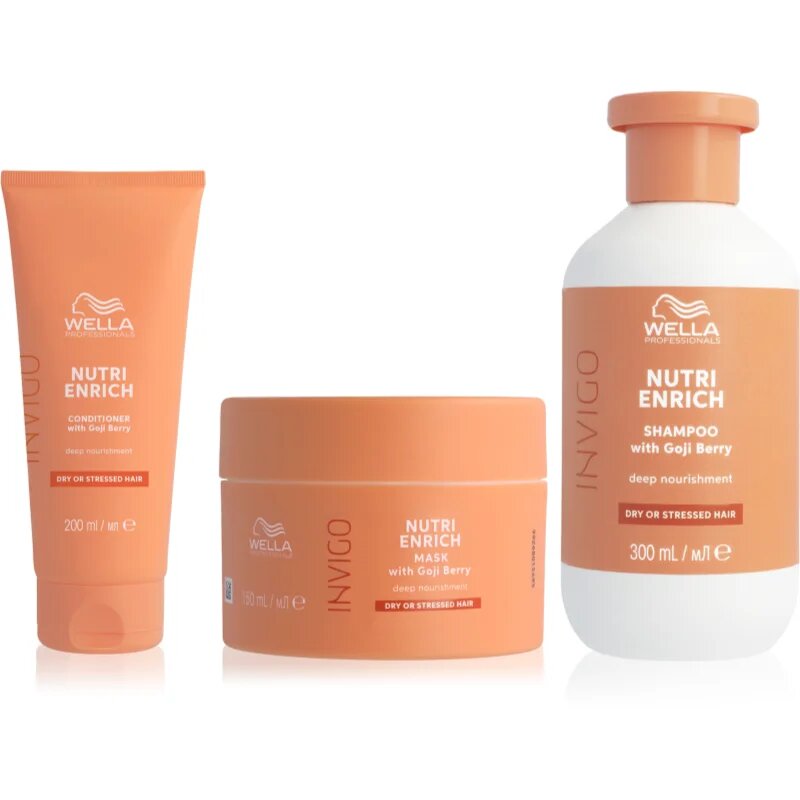 Wella Professionals Invigo Nutri-Enrich sada pro suché a poškozené vlasy 3 ks