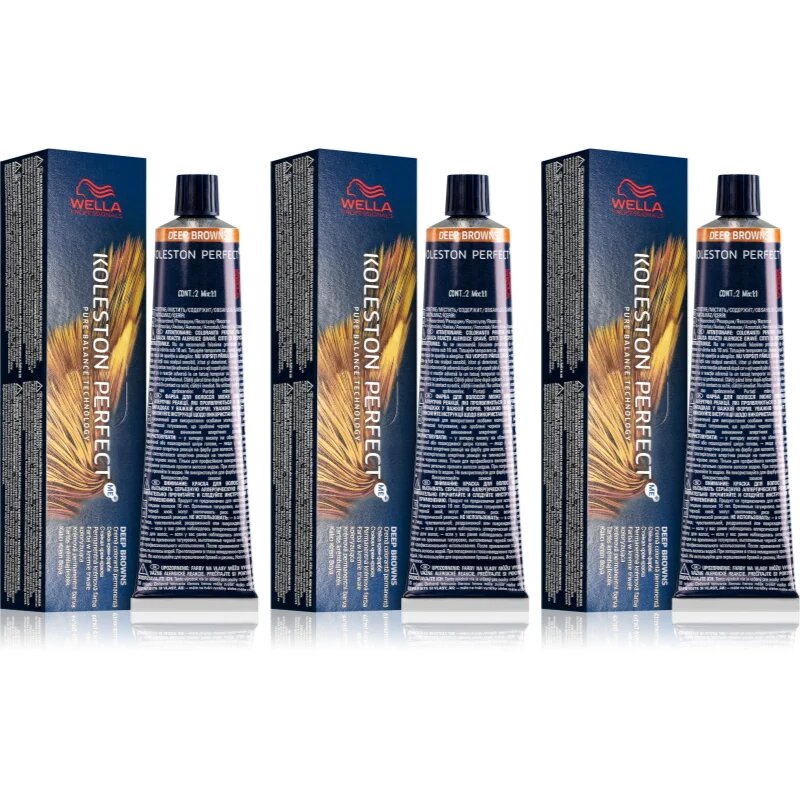 Wella Professionals Koleston Perfect ME+ Deep Browns barva na vlasy výhodné balení odstín 6/63