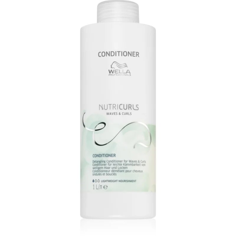 Wella Professionals Nutricurls Waves & Curls vyživující kondicionér pro snadné rozčesání vlasů 1000 ml