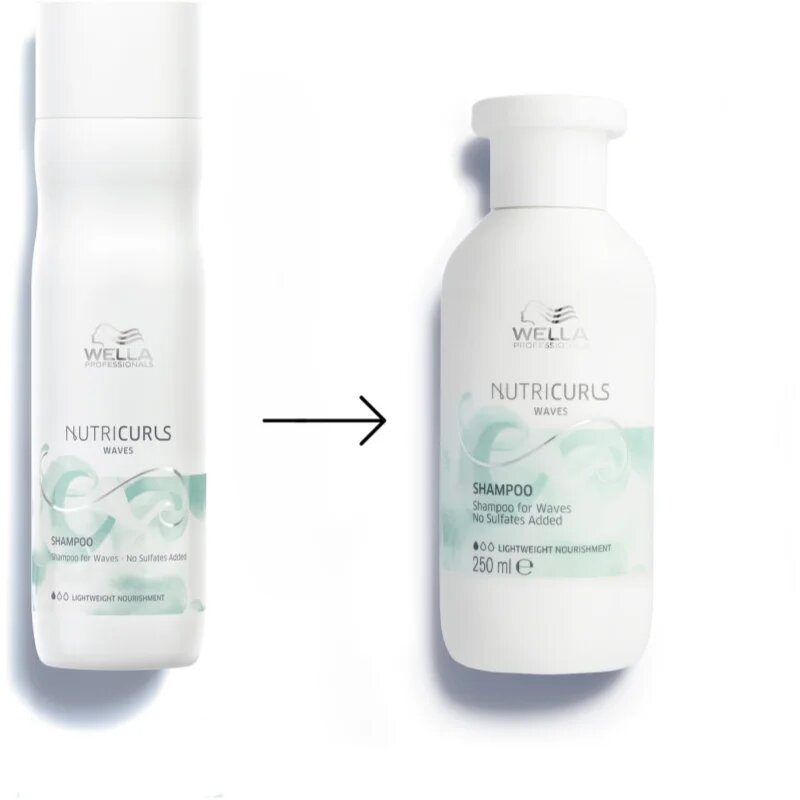 Wella Professionals Nutricurls Waves lehký hydratační šampon pro vlnité vlasy 250 ml