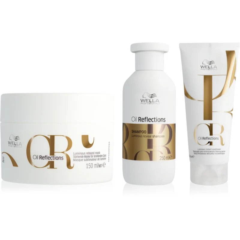 Wella Professionals Oil Reflections bundle sada pro lesk a hebkost vlasů 3 ks