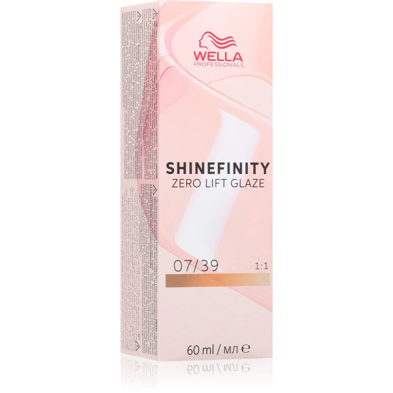 Wella Professionals Shinefinity Zero Lift Glaze demipermanentní barva na vlasy odstín 7/39 60 ml