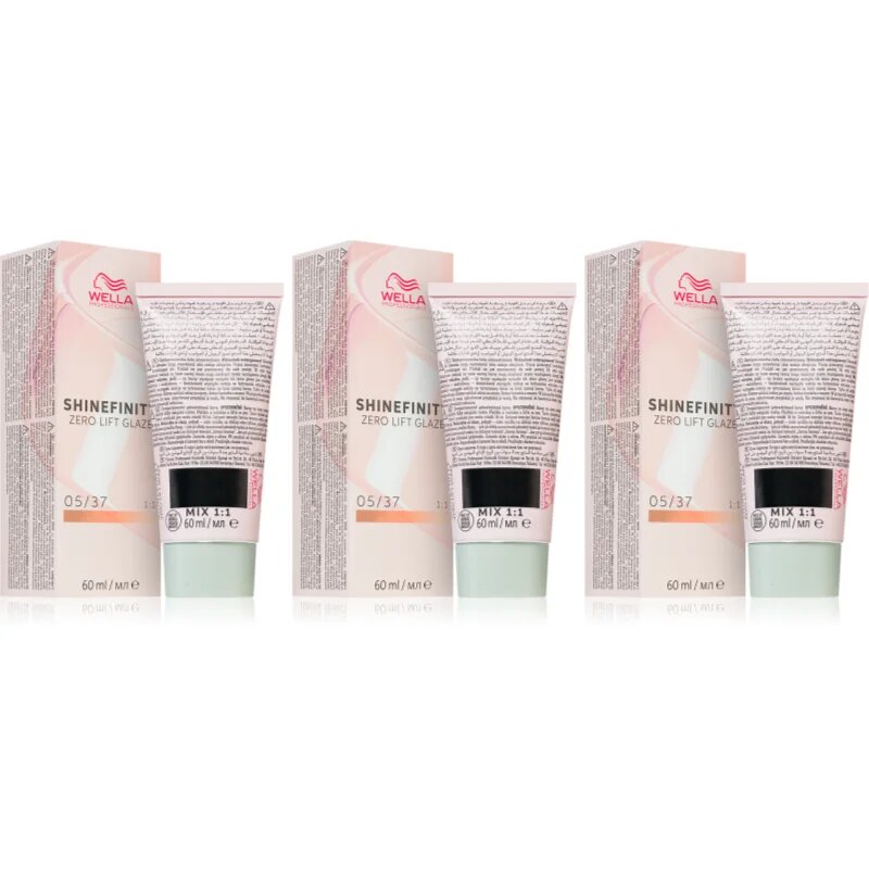 Wella Professionals Shinefinity Zero Lift Glaze demipermanentní barva na vlasy výhodné balení odstín 05/37