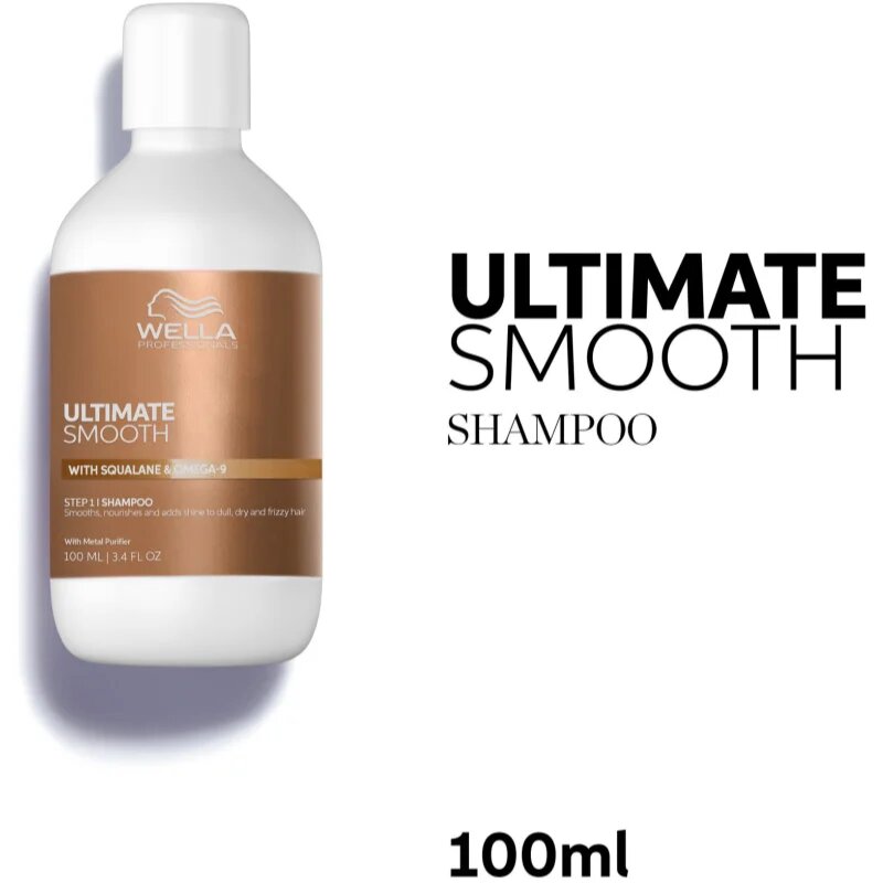 Wella Professionals Ultimate Smooth Shampoo intenzivně vyživující šampon pro lesk a hebkost vlasů 100 ml