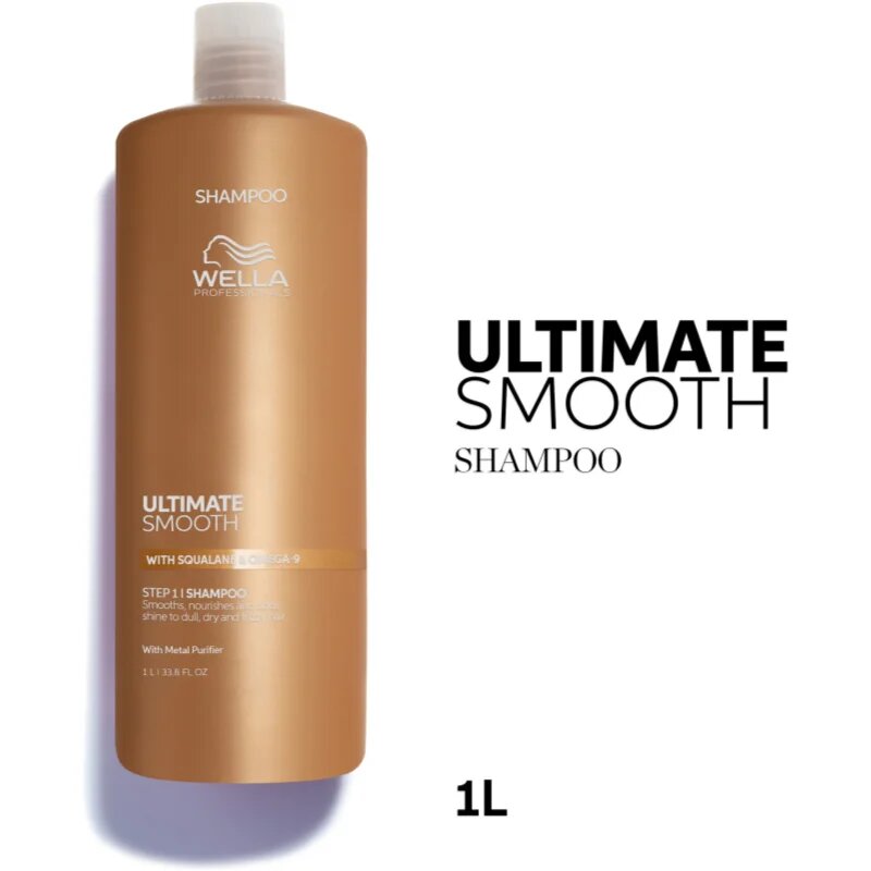 Wella Professionals Ultimate Smooth Shampoo intenzivně vyživující šampon pro lesk a hebkost vlasů 1000 ml