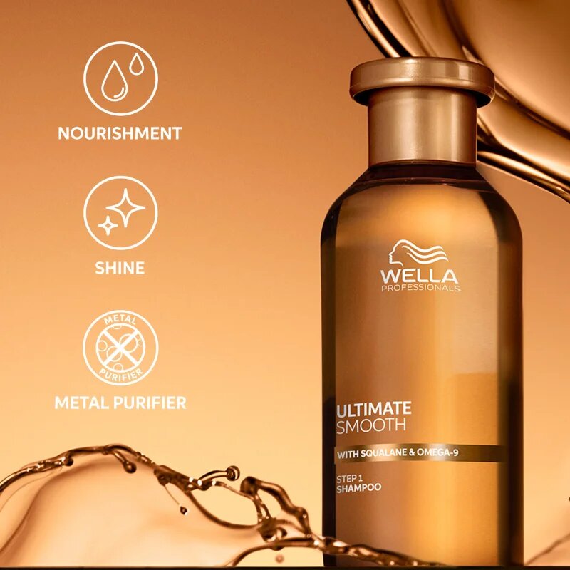Wella Professionals Ultimate Smooth Shampoo intenzivně vyživující šampon pro lesk a hebkost vlasů 250 ml